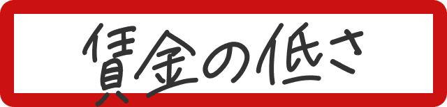 賃金の低さ
